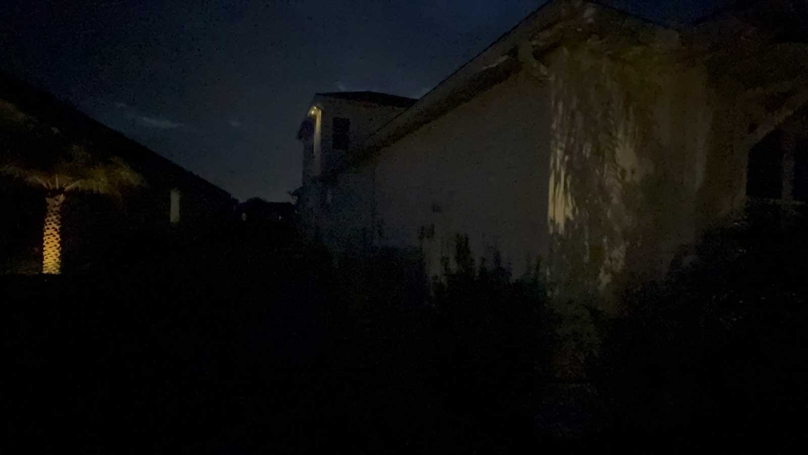 Permanent security lighting on a home exterior