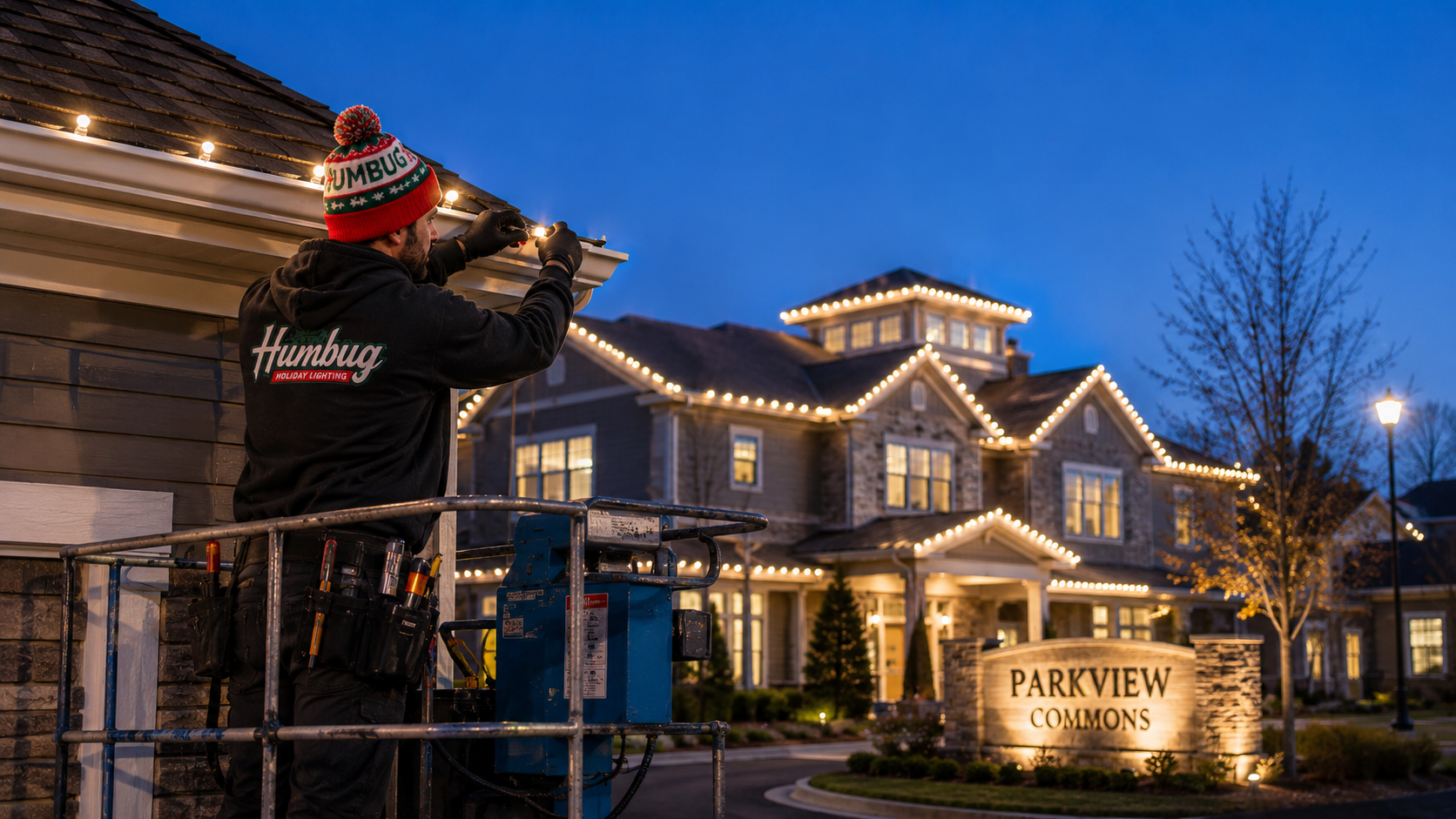 Commercial lighting installation by Humbug