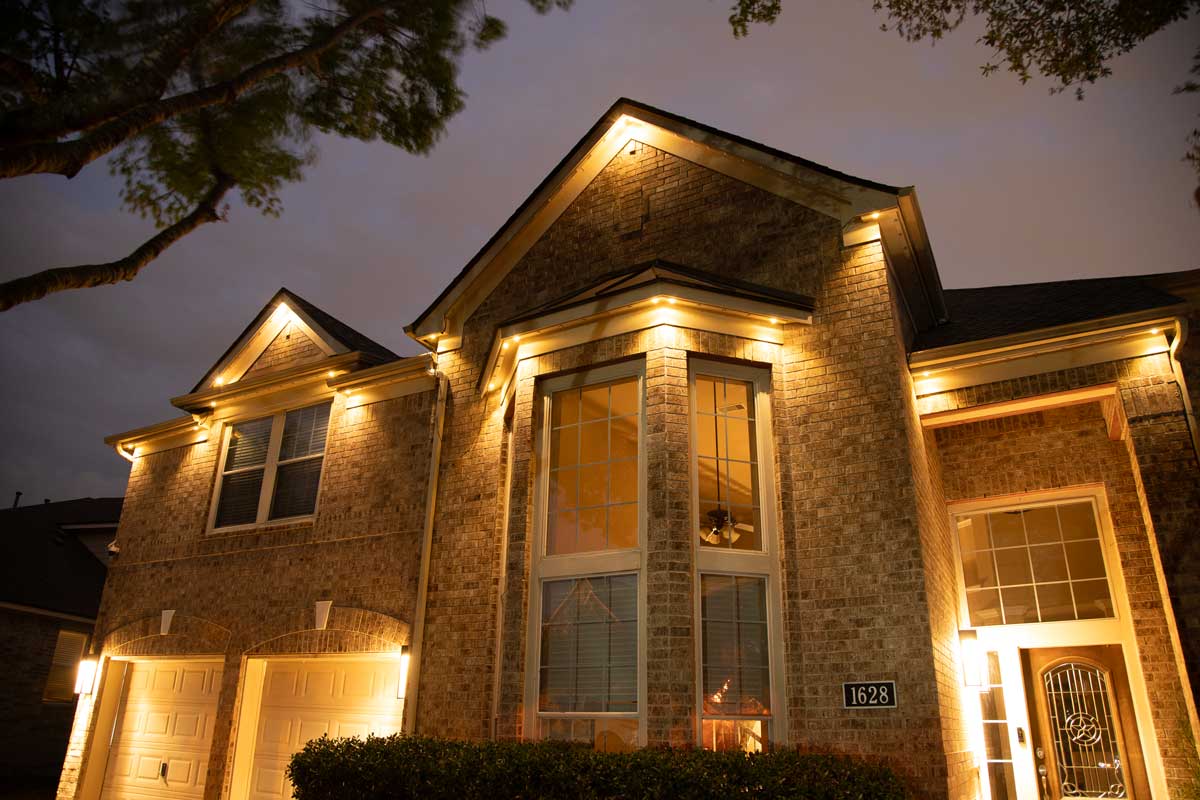 Professional permanent security lighting installation