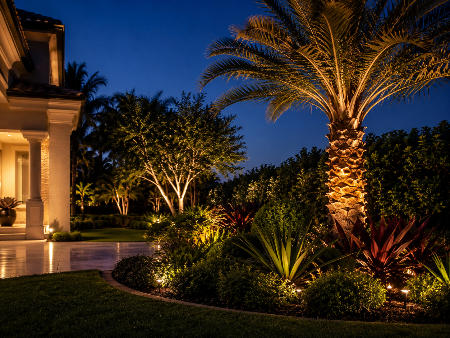 Landscape lighting installation