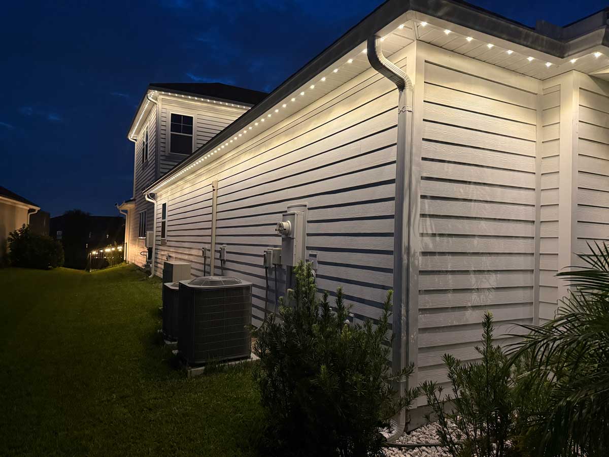 Professional permanent security lighting installation