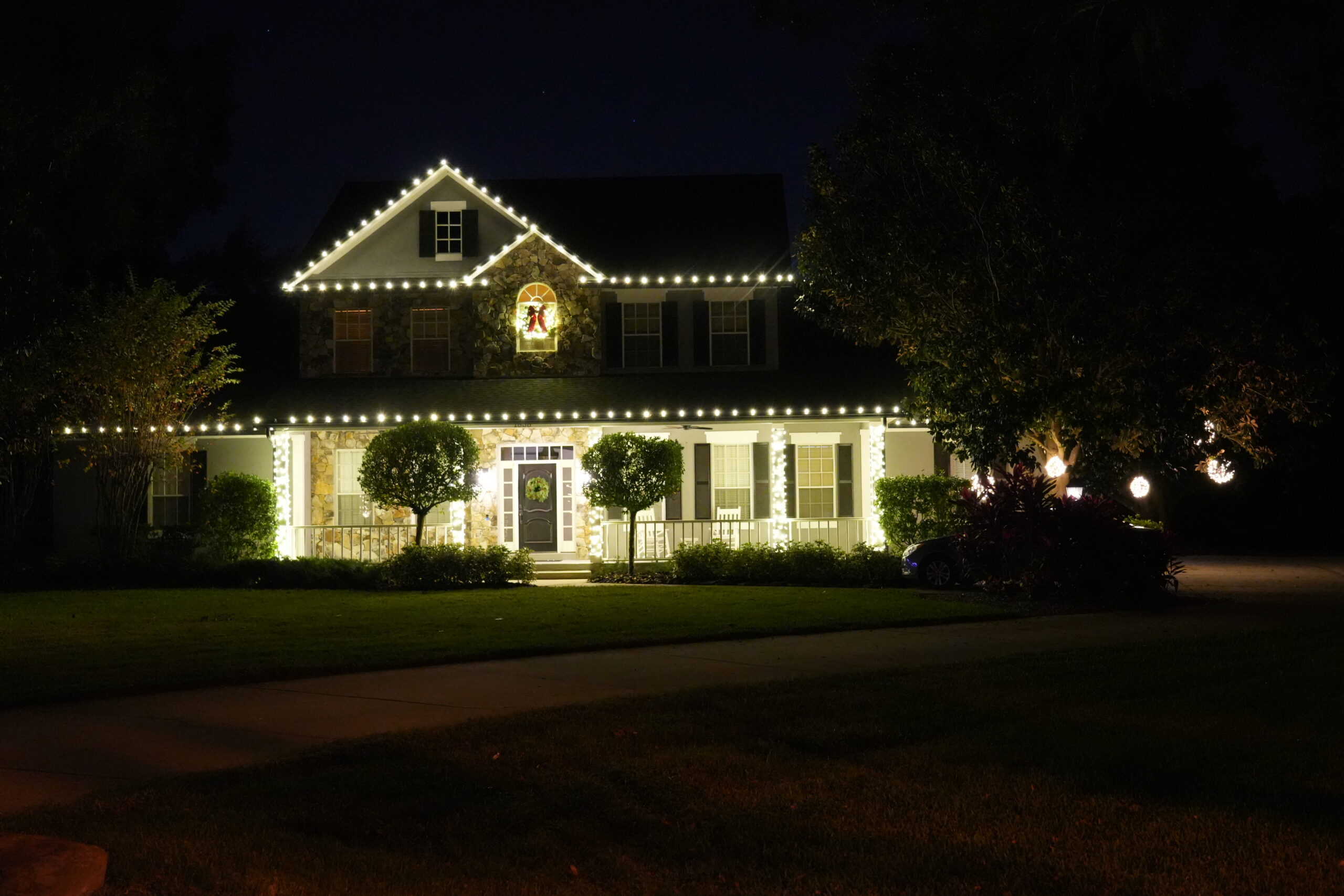 Colorful holiday lighting