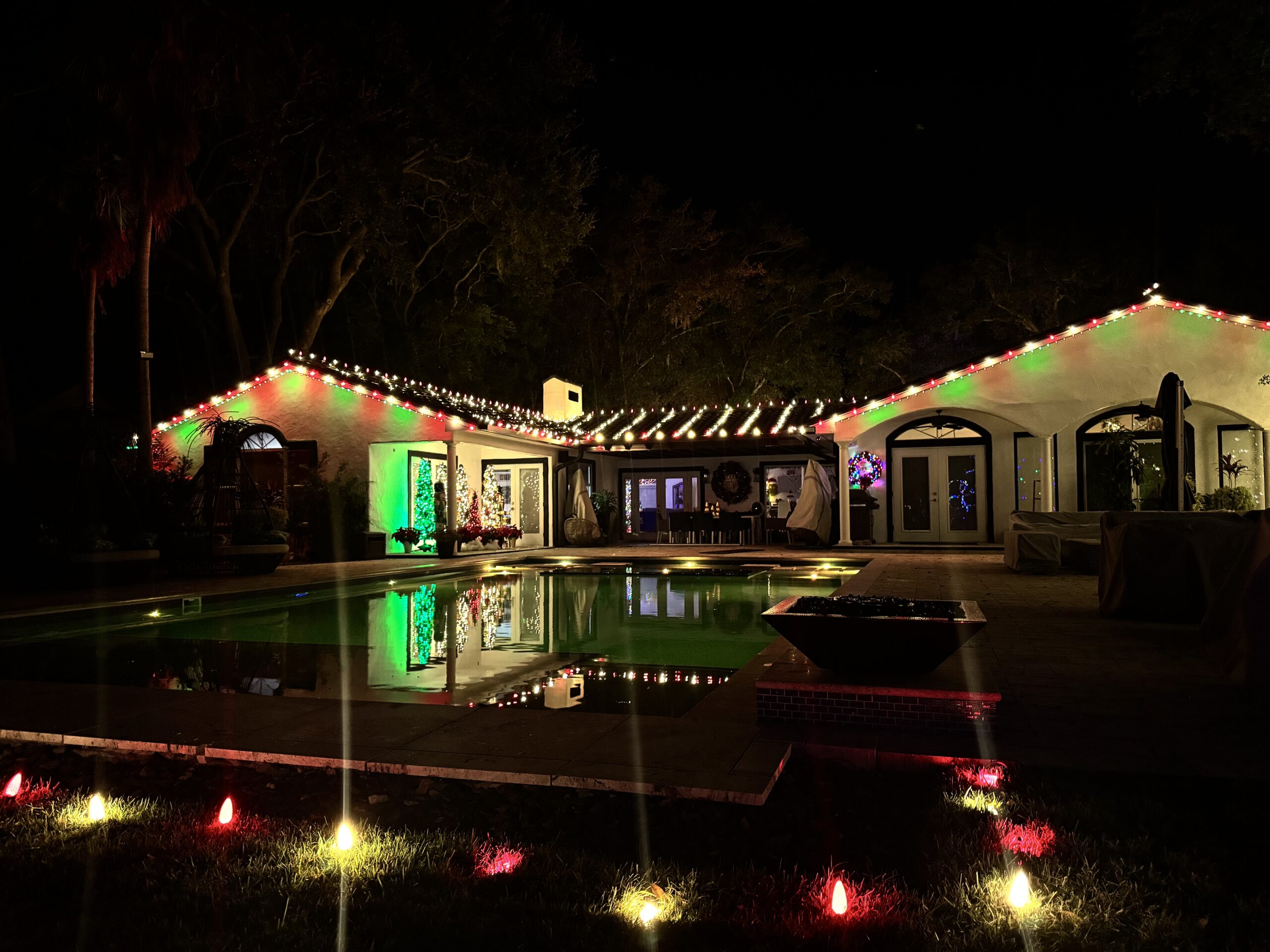 Colorful holiday lighting